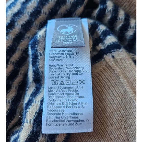 J.Crew Cashmere jacquard V-neck sweater-vest - Picture 10 of 10